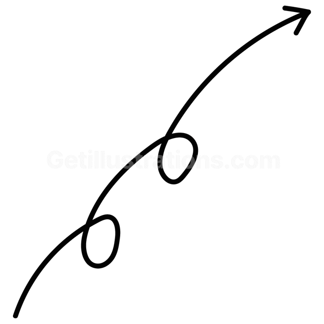 arrow, curl, turns, upward, up, move